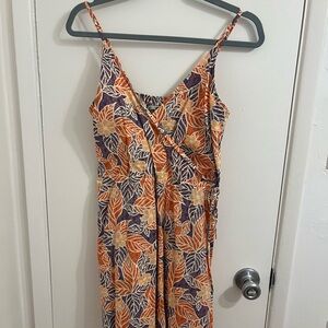 Patagonia Orange and Purple Floral Maxi Dress